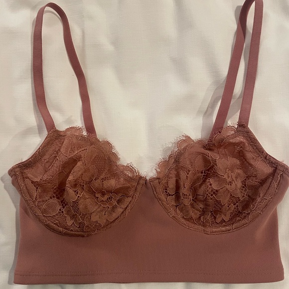 Free People Other - Free People Intimately Free Elegant Lace Trim Bralette - Pink